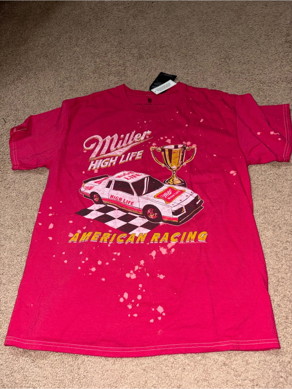 Buckle Pink Miller High Life American Racing Graphic Tee